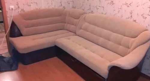 Перетяжка углового дивана. Егорьевск
